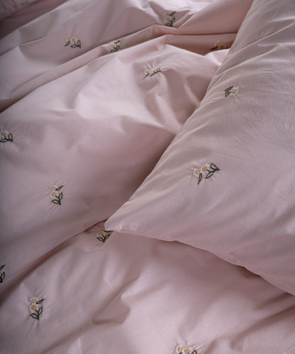 Papatya 100% Pamuk Nakışlı Nevresim Takımı - Pristine