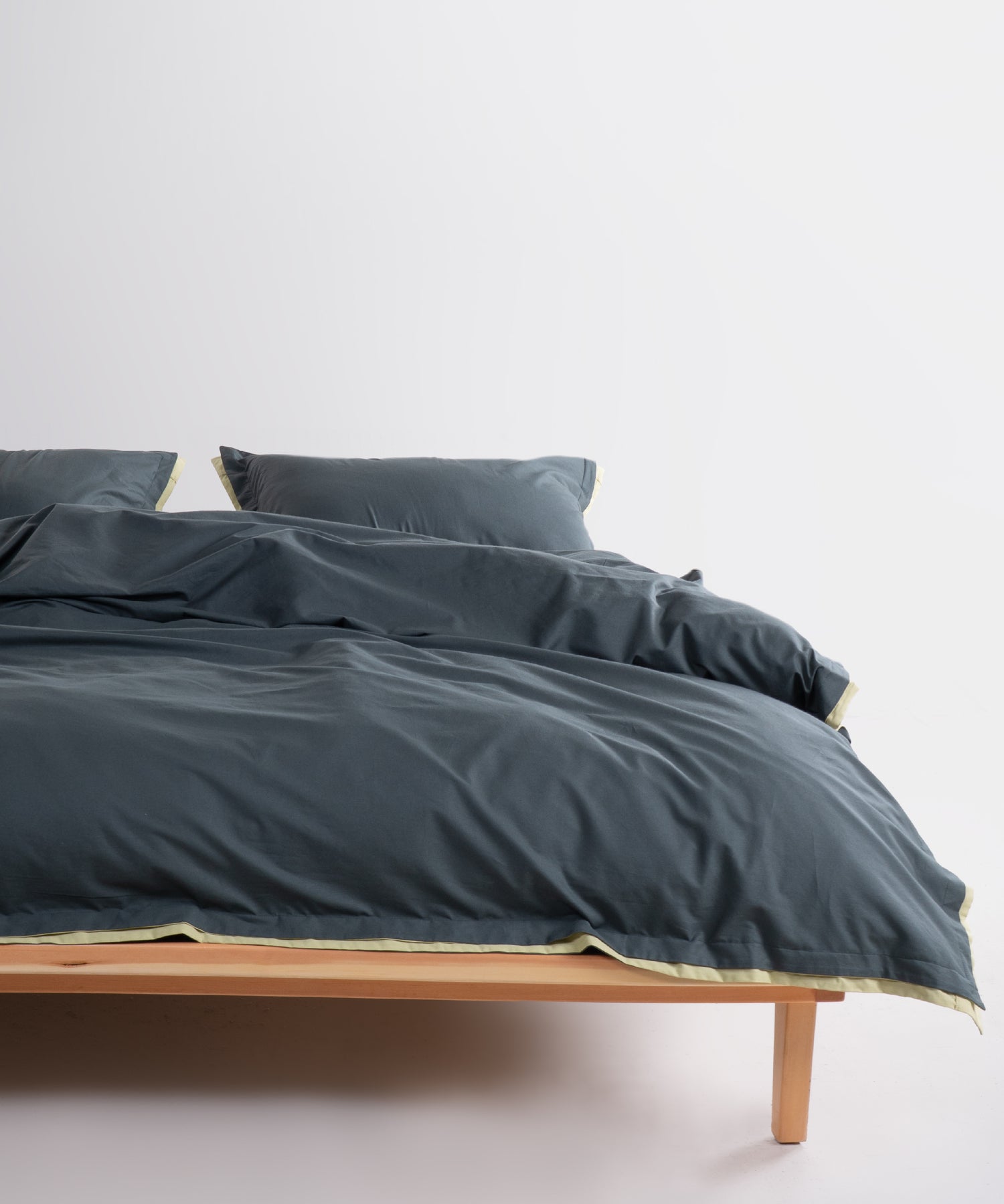 Pure Cotton %100 Pamuk  Dark Green &amp; Pistachio Oxford Nevresim Seti