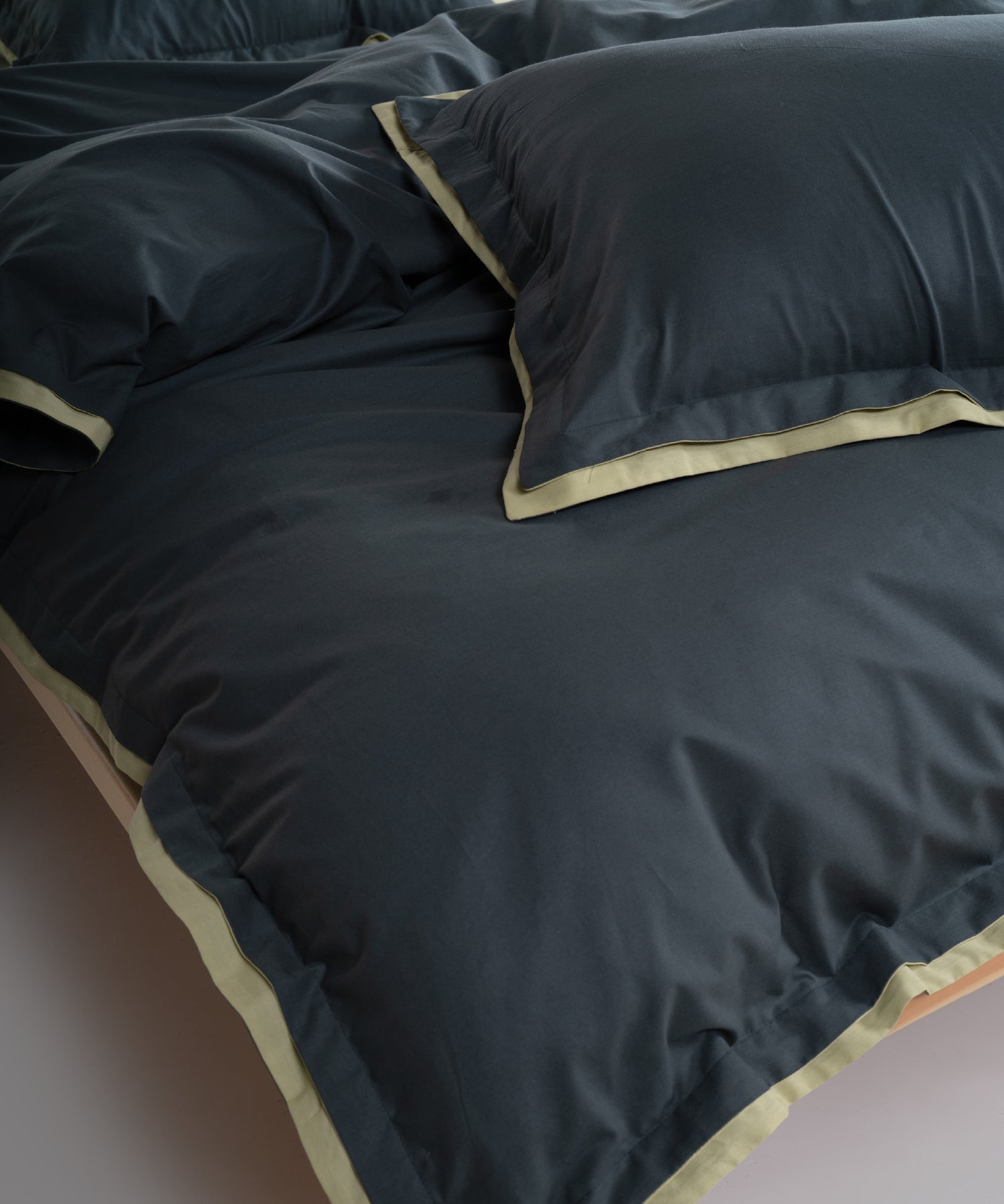 Pure Cotton %100 Pamuk  Dark Green &amp; Pistachio Oxford Nevresim Seti