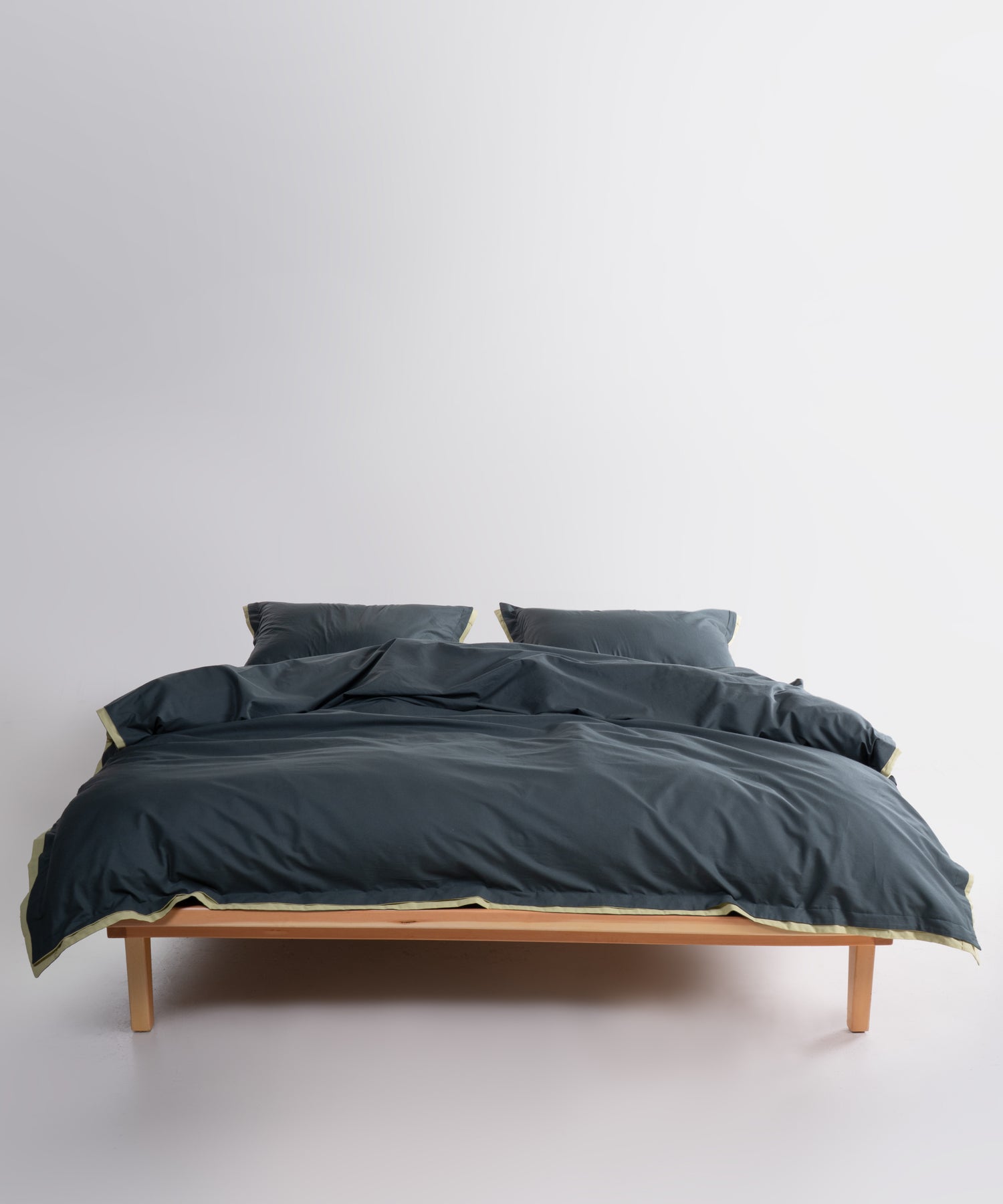 Pure Cotton %100 Pamuk  Dark Green &amp; Pistachio Oxford Nevresim Seti