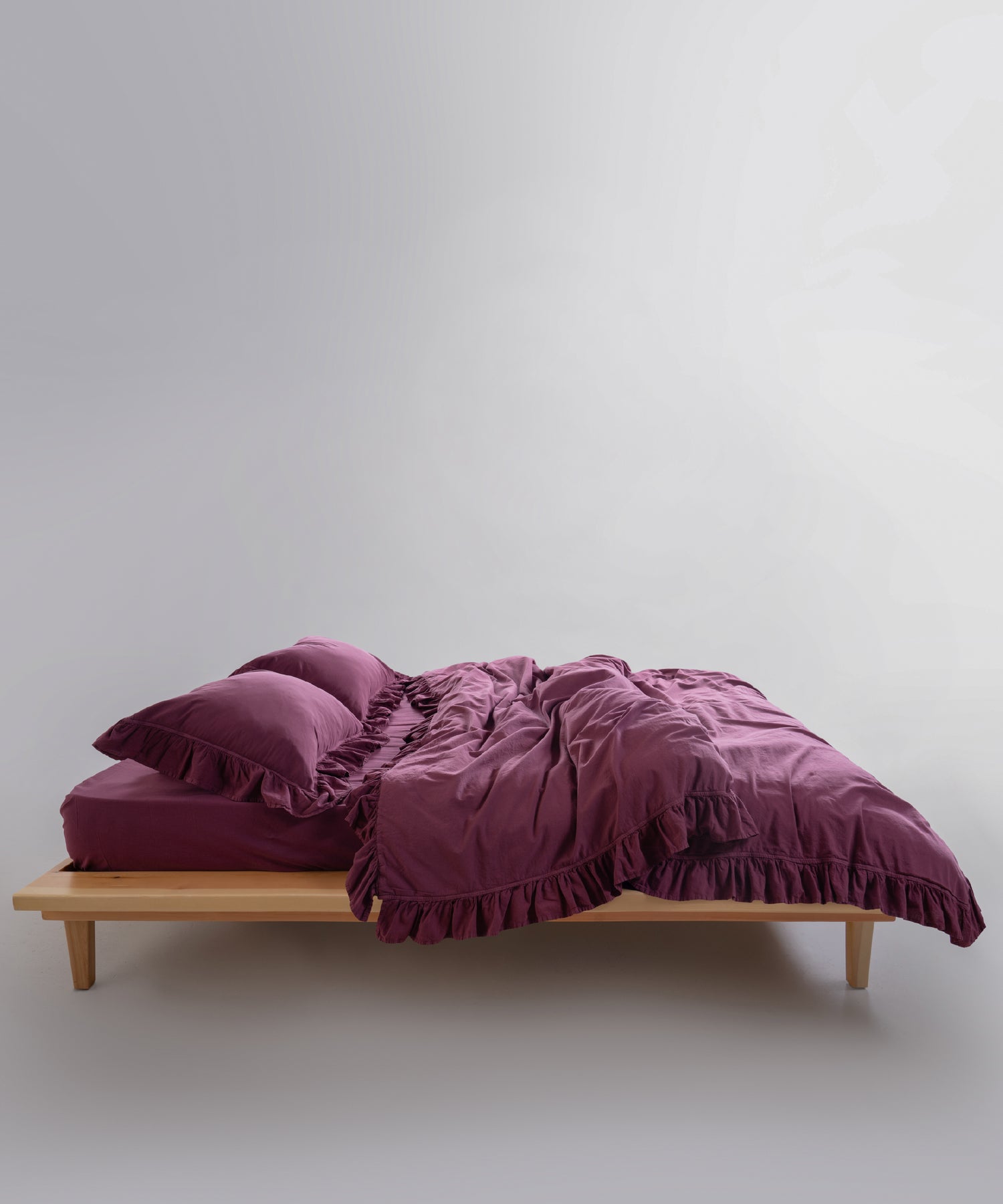 Stonewash Exclusive 100% Soft Pamuk Yastık Kılıfı Raspberry