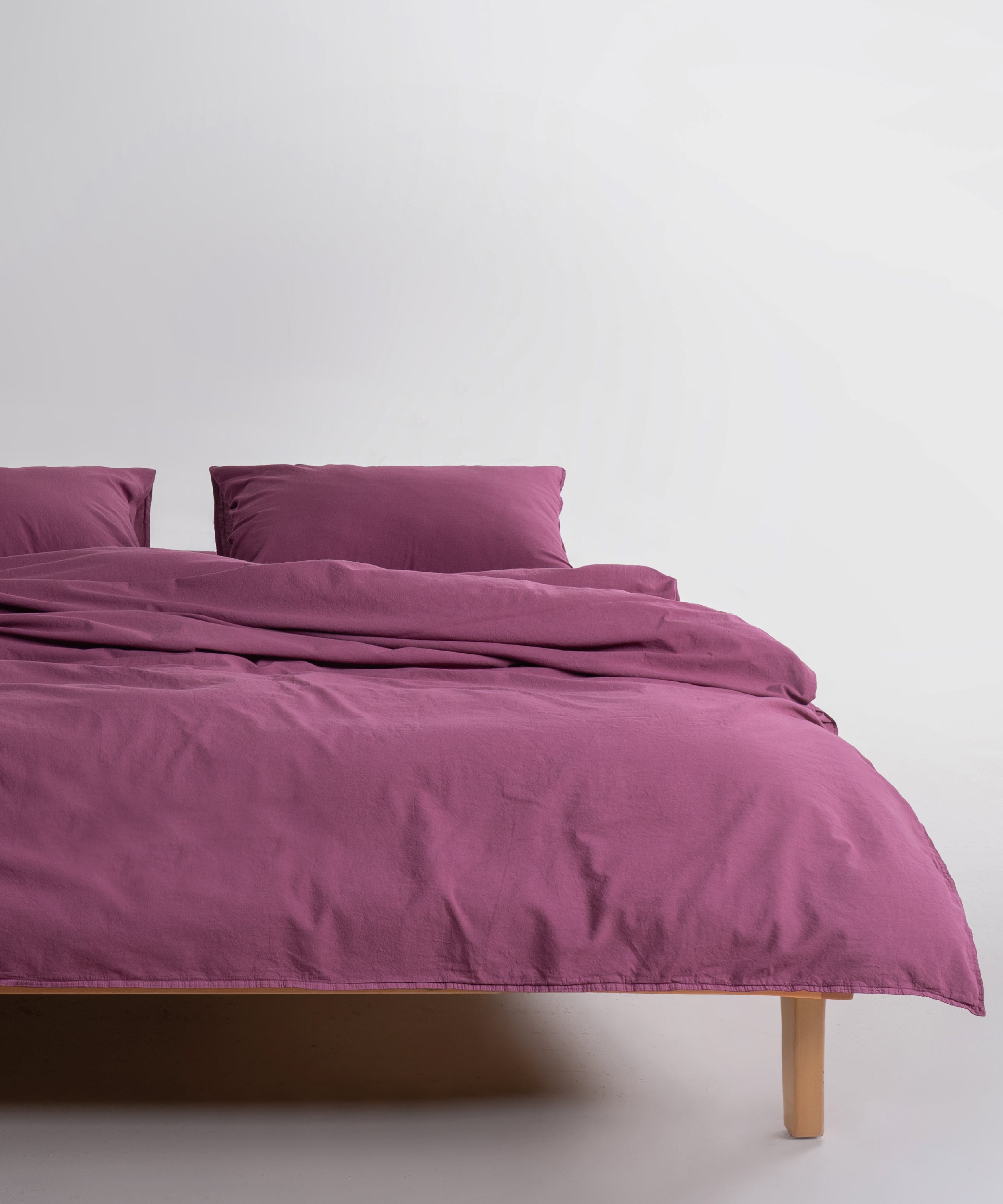 Ephesus Stonewash 100% Yıkanmış Pamuk Nevresim Seti Raspberry