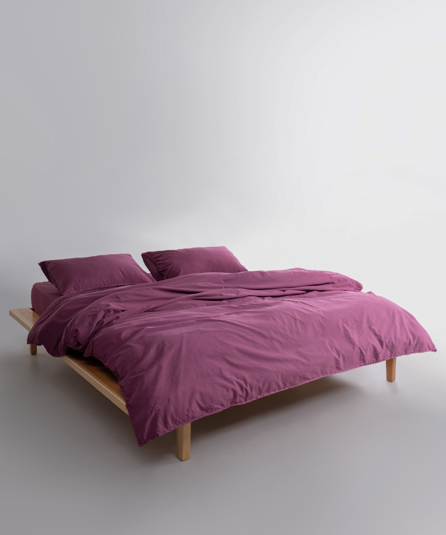 Ephesus Stonewash 100% Yıkanmış Pamuk Nevresim Seti Raspberry