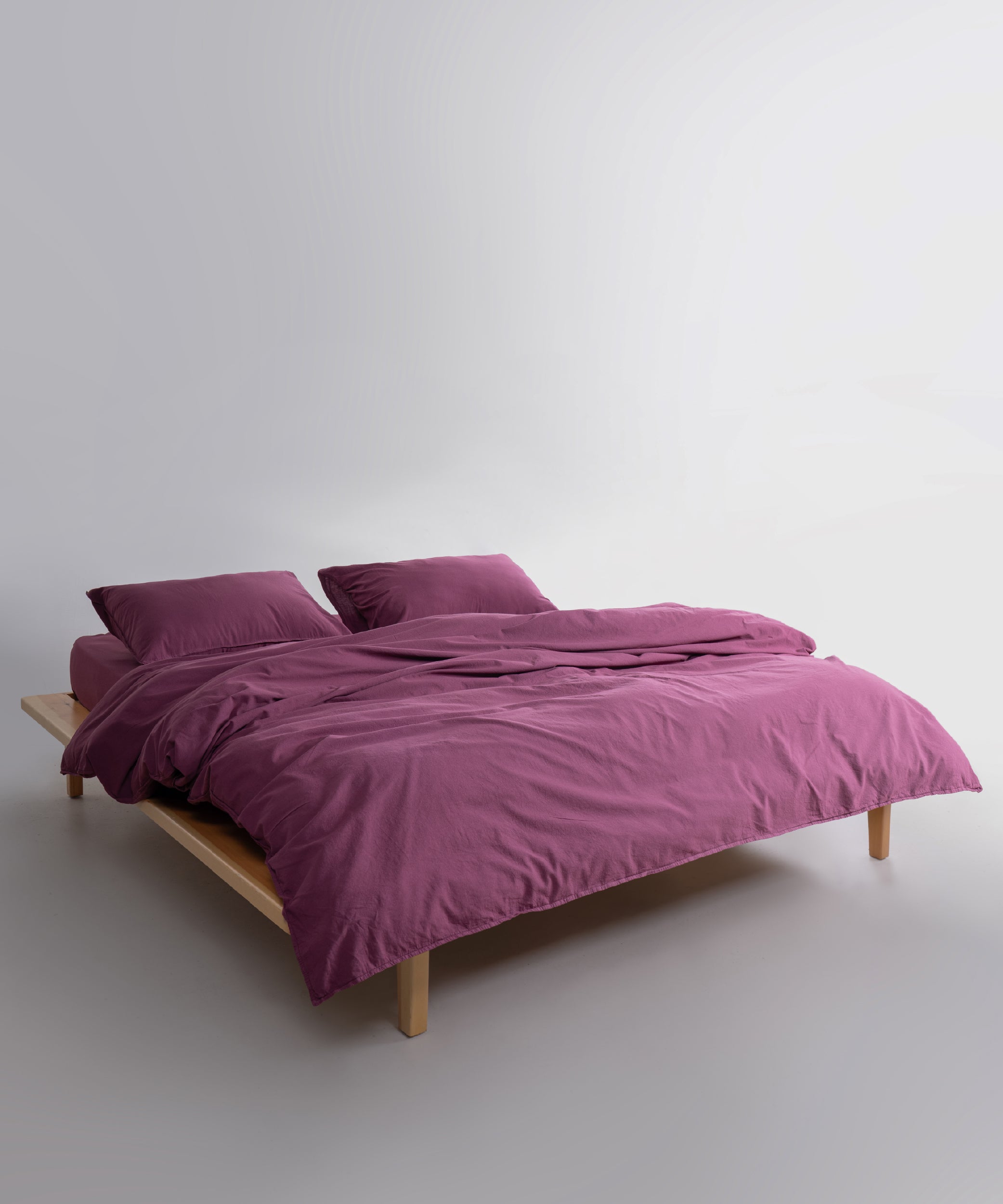 Ephesus Stonewash 100% Yıkanmış Pamuk Nevresim Seti Raspberry