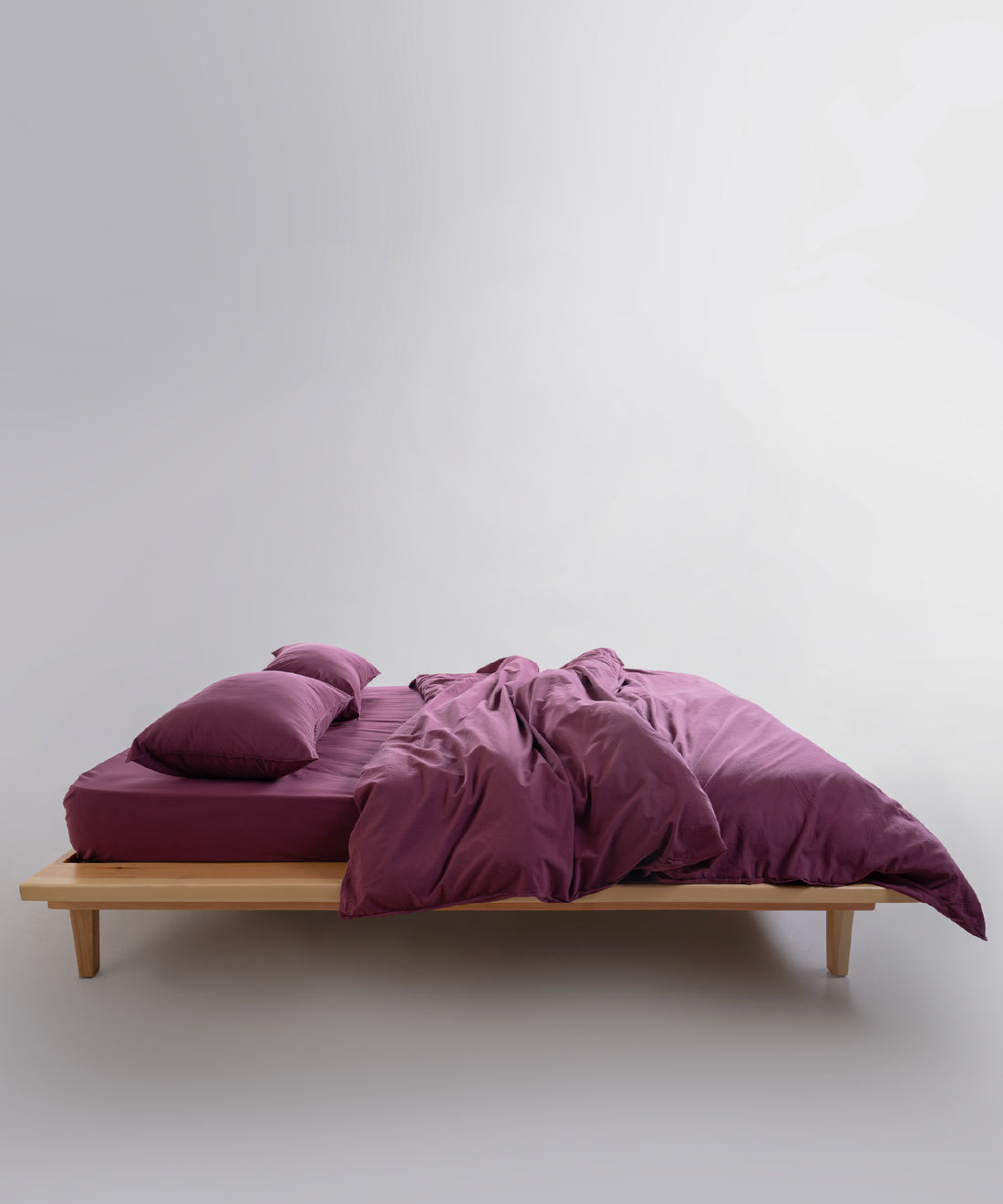 Stonewash Standart 100% Soft Pamuk Yastık Kılıfı Raspberry