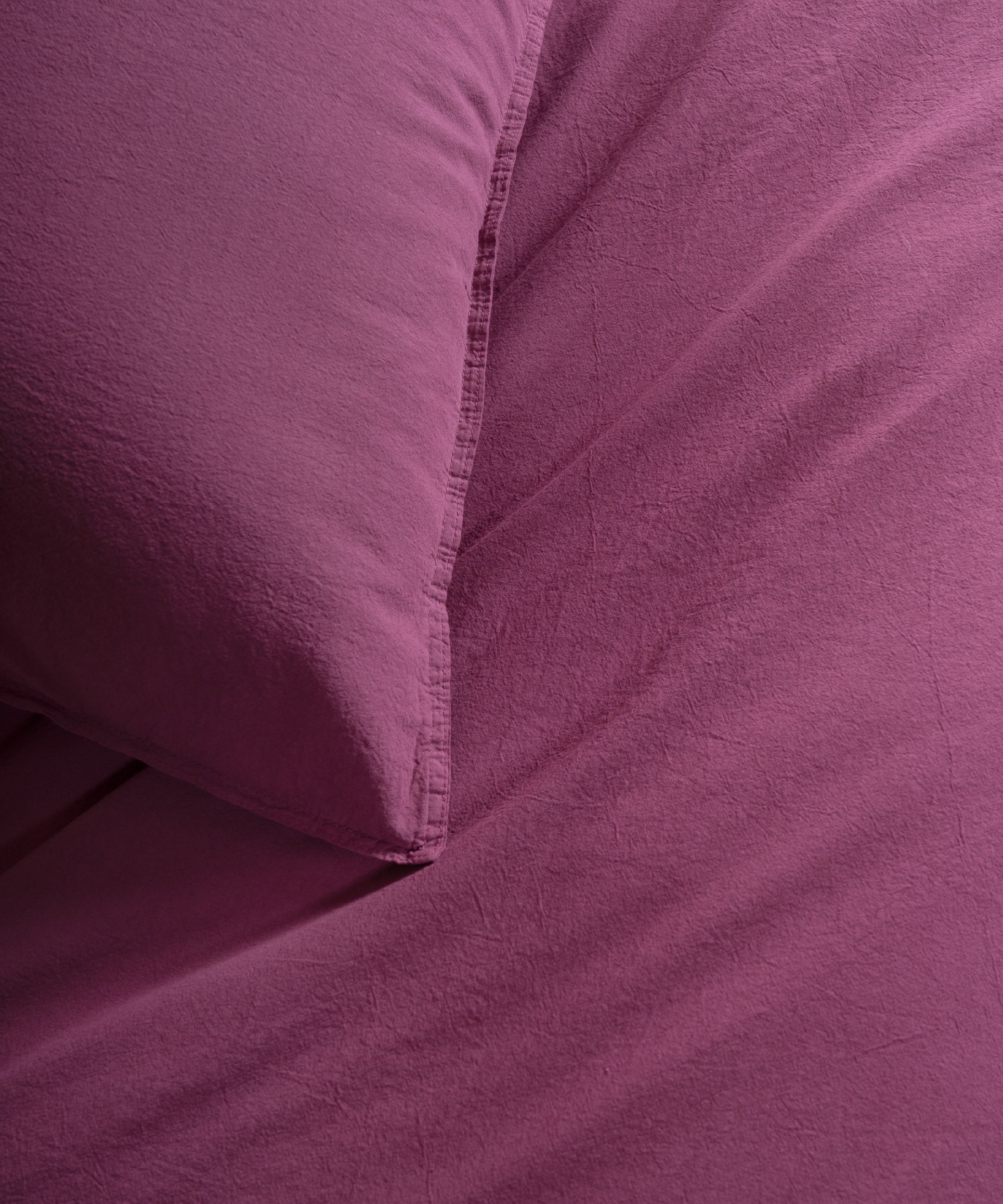 Stonewash Standart 100% Soft Pamuk Yastık Kılıfı Raspberry