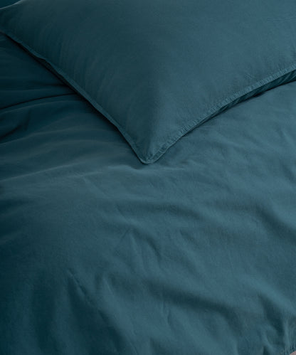 Stonewashed Dark Green 100% Soft Pamuk Düz Çarşaf | Limasso