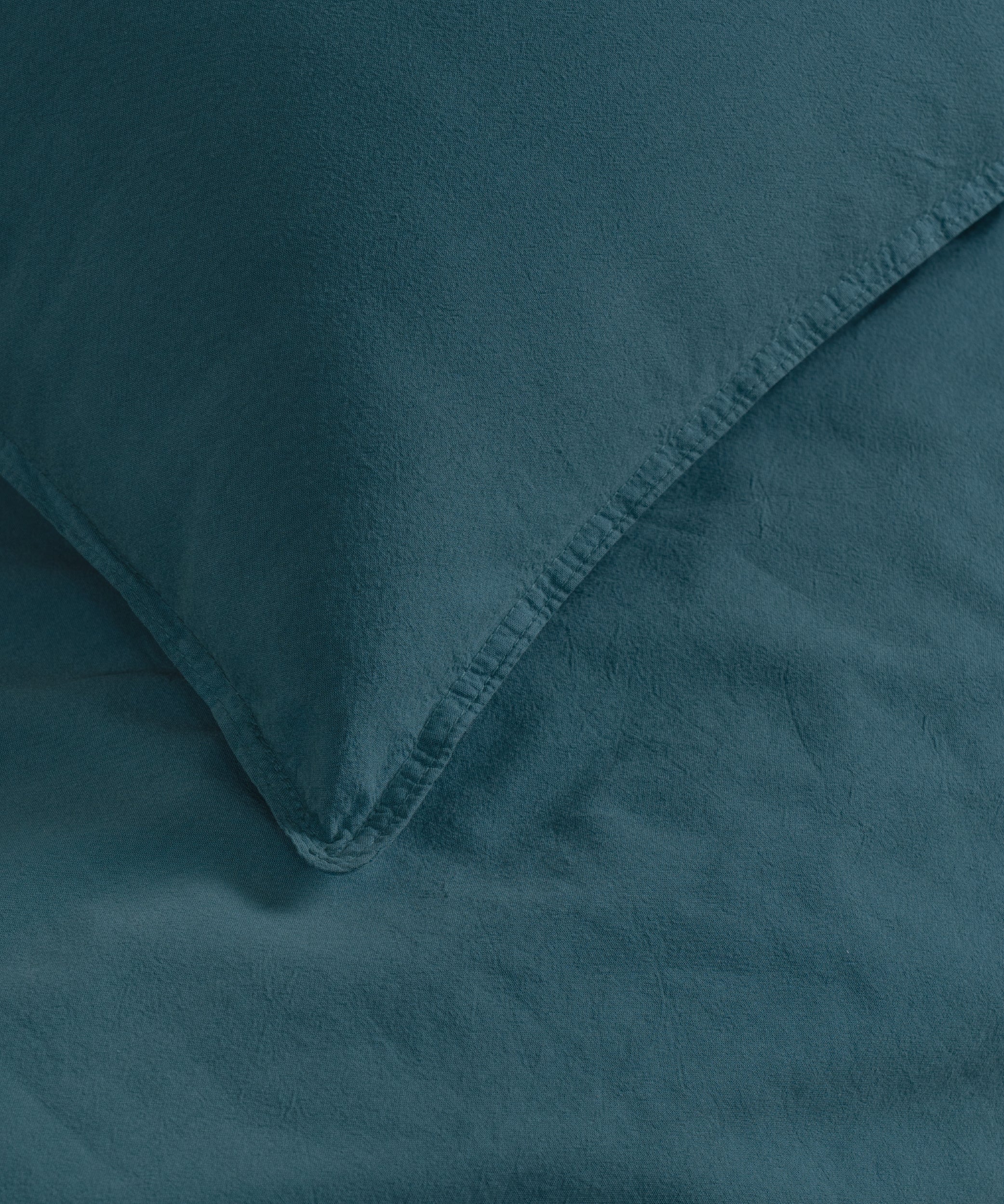 Stonewashed Dark Green 100% Soft Pamuk Düz Çarşaf | Limasso