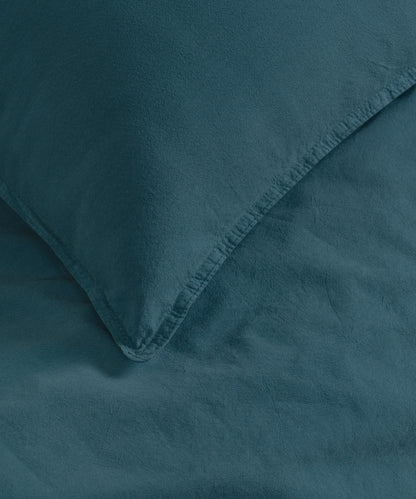 Stonewashed Dark Green 100% Soft Pamuk Düz Çarşaf | Limasso
