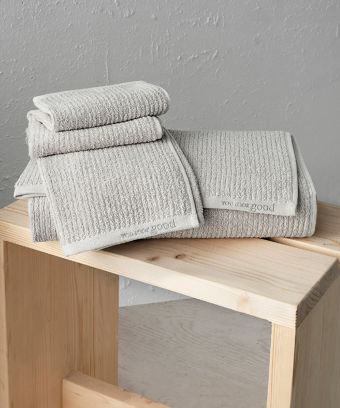 Pana Set - 50x90cm 1 Havlu + 70x140cm 1 Havlu Stone