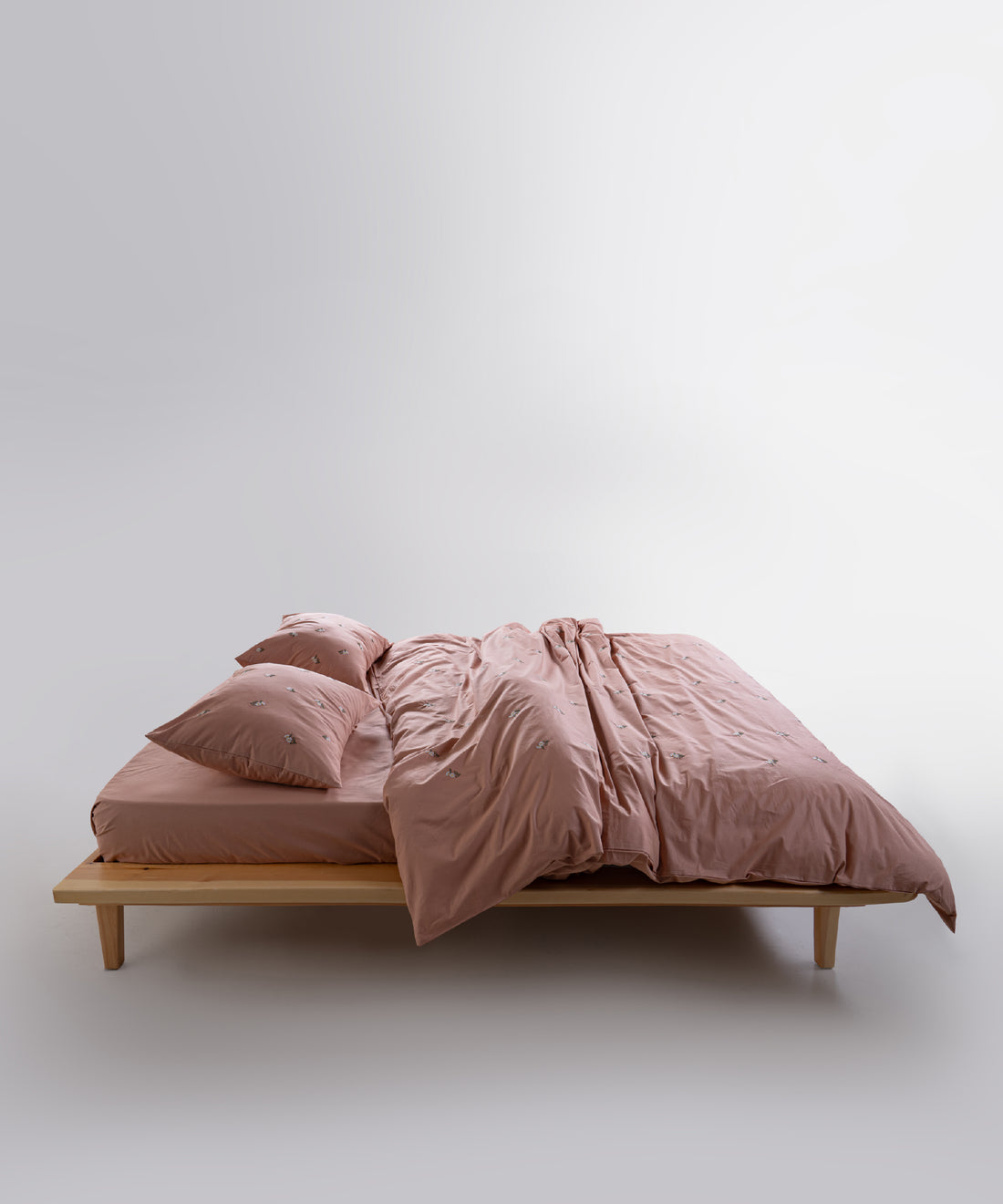 Papatya 100% Pamuk Nakışlı Nevresim Takımı - Toast