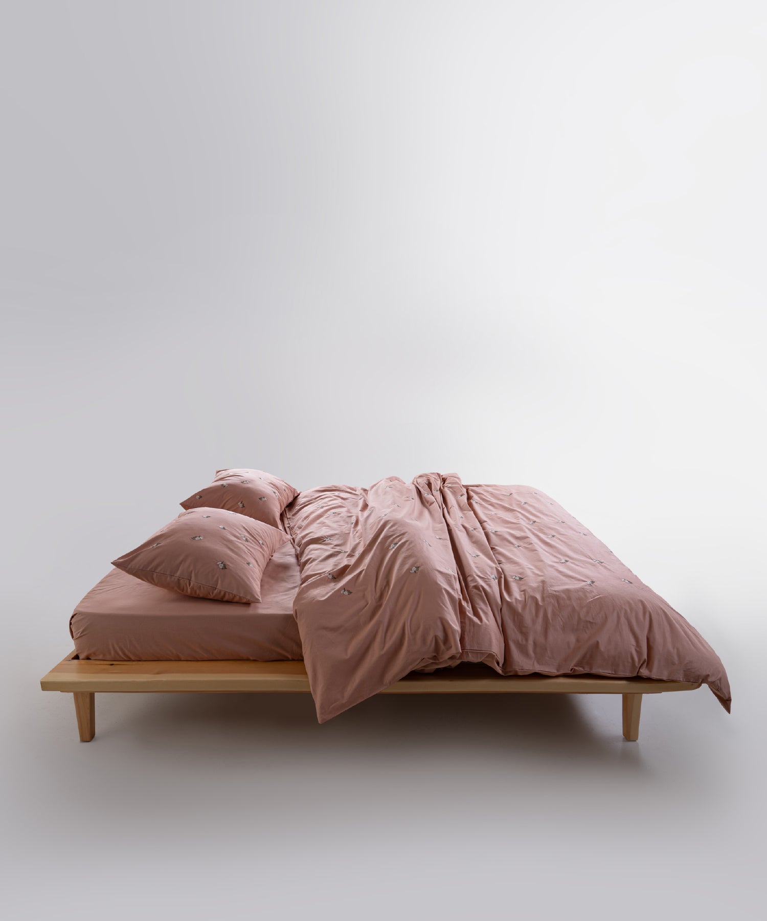 Papatya 100% Pamuk Nakışlı Nevresim Takımı - Toast