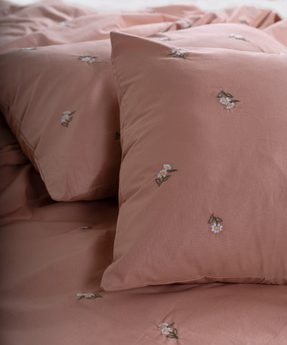 Papatya 100% Pamuk Nakışlı Nevresim Takımı - Toast