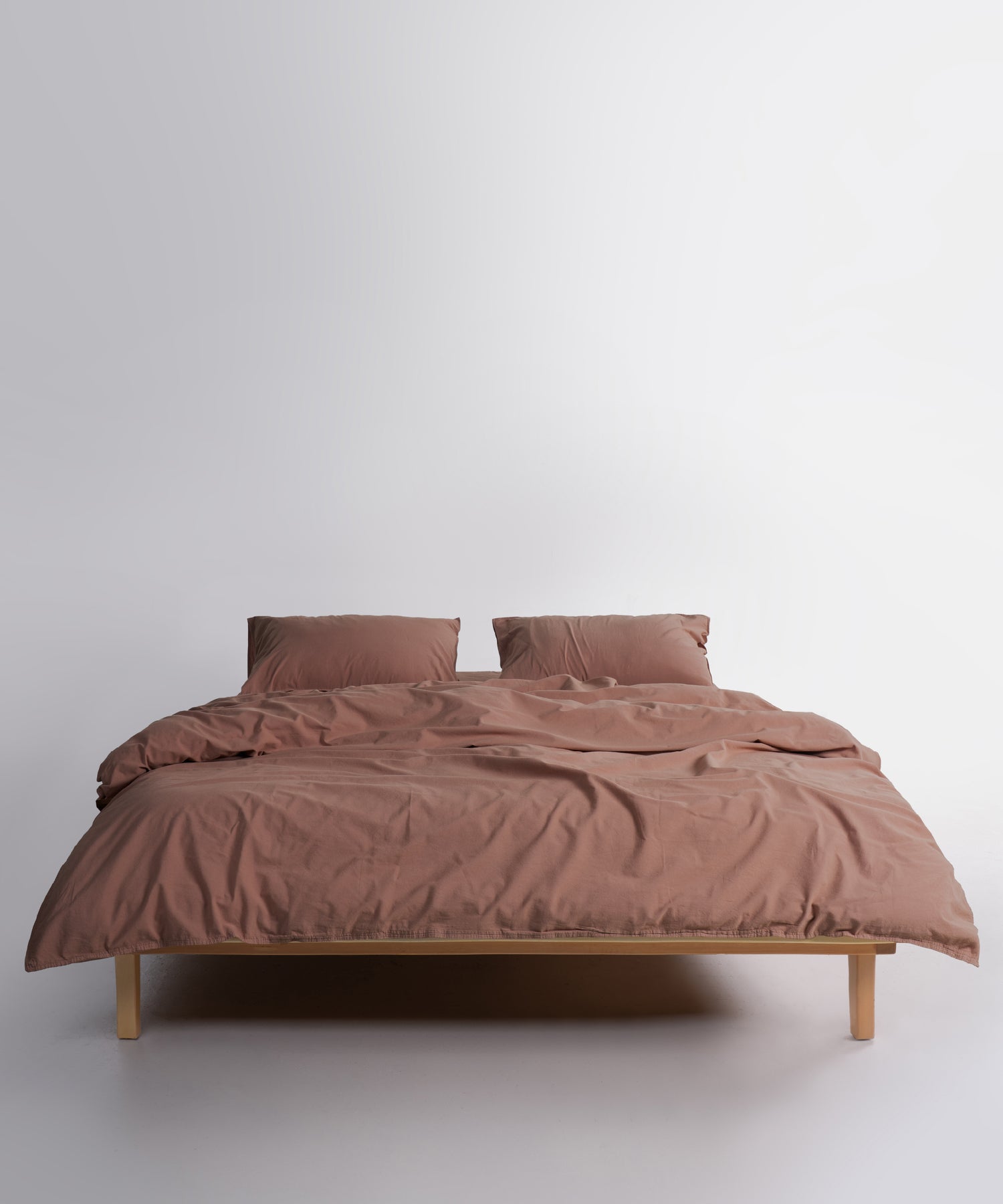 Ephesus Stonewash 100% Yıkanmış Pamuk Nevresim Seti Wood Smoke