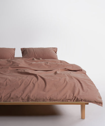Ephesus Stonewash 100% Yıkanmış Pamuk Nevresim Seti Wood Smoke