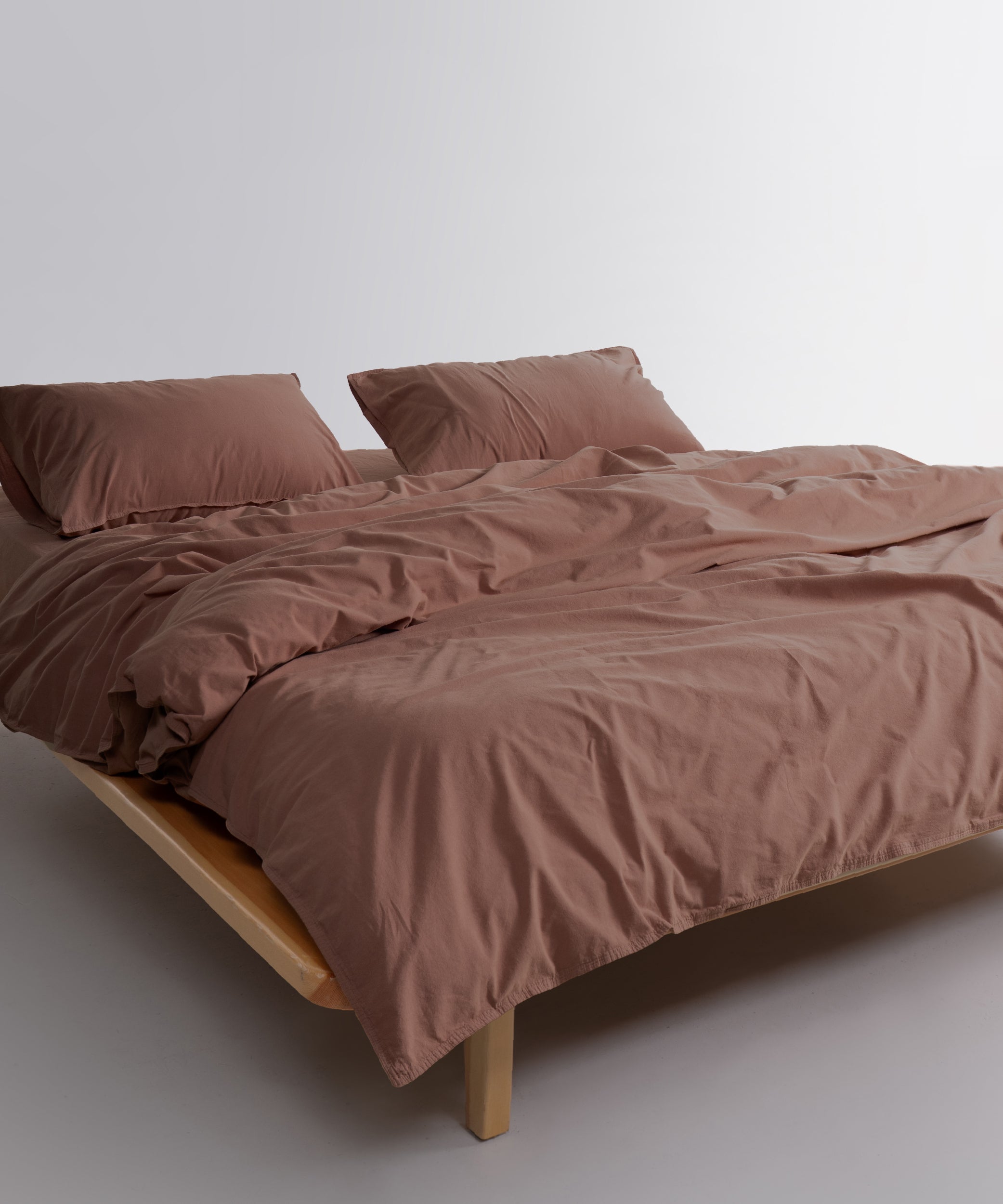 Stonewash Standart 100% Soft Pamuk Yastık Kılıfı Wood Smoke